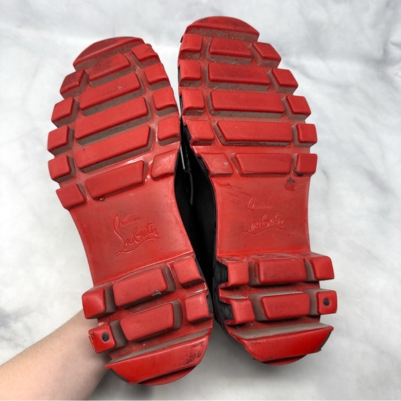 Christian Louboutin CL Moc Dune Chunky Leather Platform Loafer Shoes Grunge 44 - Picture 10 of 16